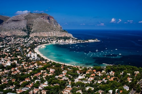 the gulf of mondello, and a crystal clear sea