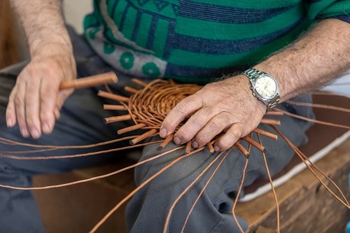 a basket weaver in camacha