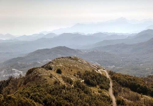 a panoramic view of the lovćen mountains
