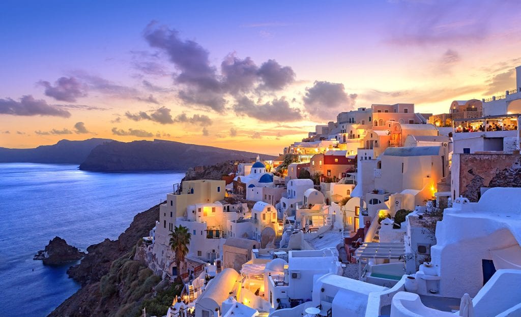 Santorini at sunset