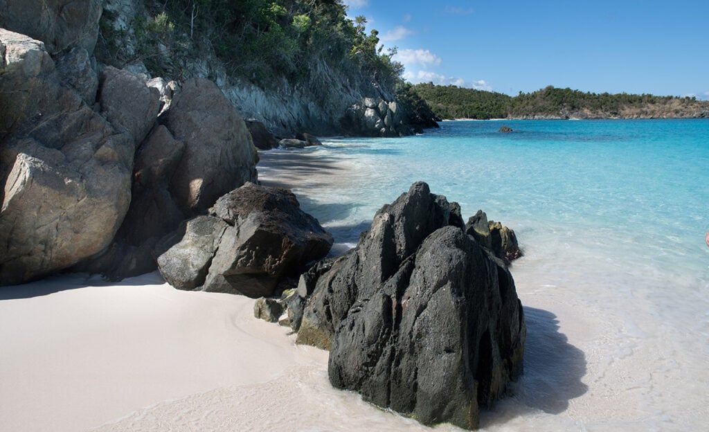 A rock formation on the beach in St. Johns