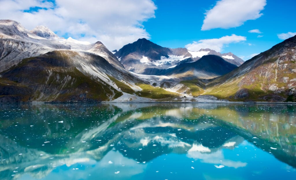 Landscape view of Glacier Bay National Park, Alaska