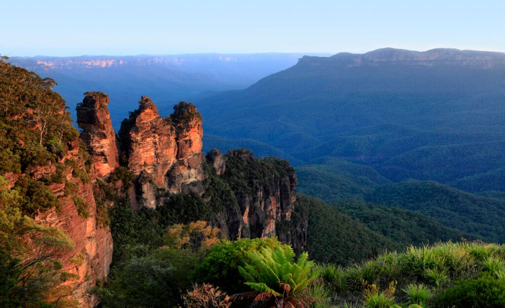 Three Sisters cliff range in Australia