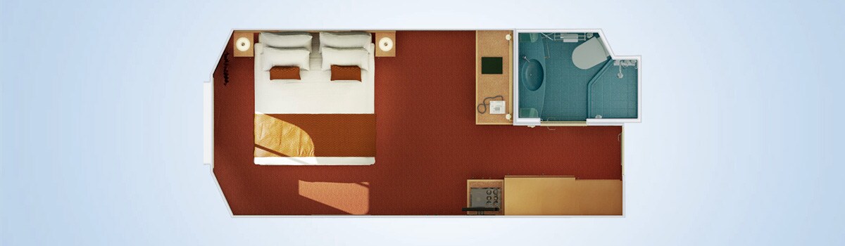 Carnival Magic Interior with Picture Window (Walkway View) Stateroom Floorplan