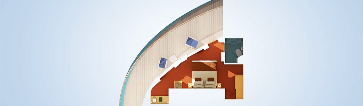 Carnival Magic Premium Vista Balcony Stateroom Floorplan