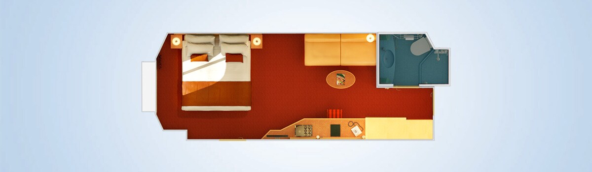Carnival Magic Ocean View Stateroom Floorplan