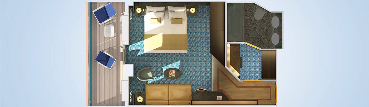 Carnival Magic Ocean Suite Floorplan