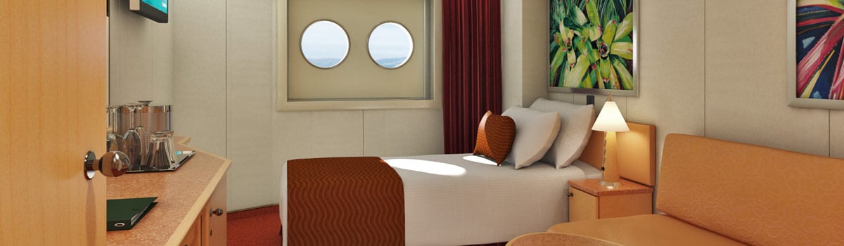 Carnival Magic Interior Upper/Lower (Porthole) Stateroom