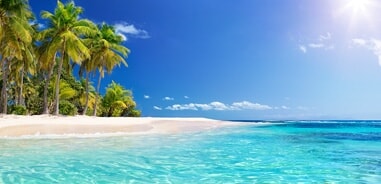 calm beach in the caribbean